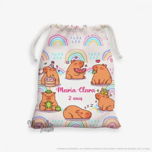 Sacolinha 18cm x 25cm Capivara