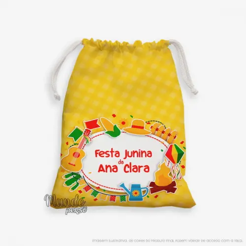 Sacolinha 18cm x 25cm Festa Junina