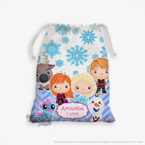 Sacolinha 18cm x 25cm Frozen Cute