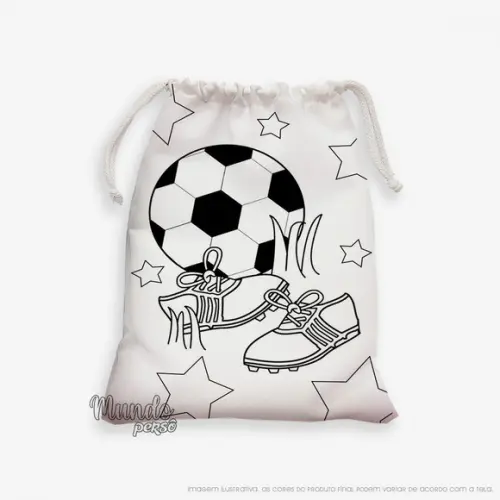 Sacolinha 18cm x 25cm Futebol para Colorir