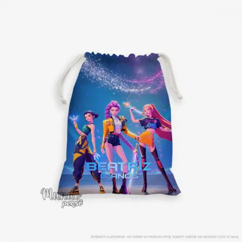 Sacolinha 18cm x 25cm Guerreiras do K-pop