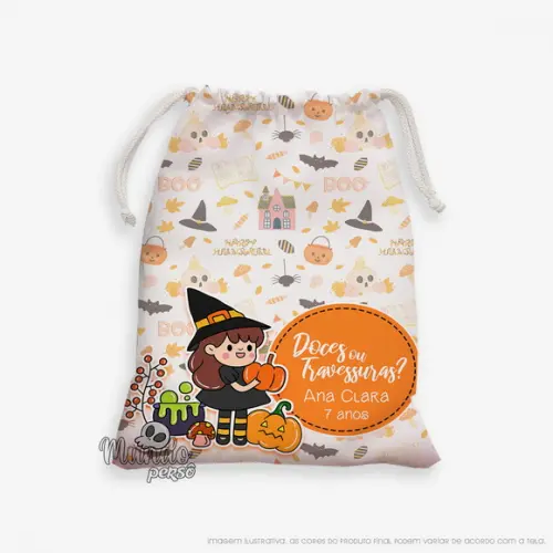 Sacolinha 18cm x 25cm Halloween