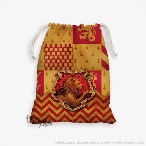 Sacolinha 18cm x 25cm Harry Potter Grifinória