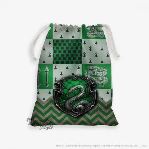 Sacolinha 18cm x 25cm Harry Potter Sonserina