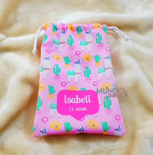 Sacolinha 18cm x 25cm Lhama