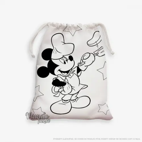 Sacolinha 18cm x 25cm Mickey Confeiteiro para Colorir