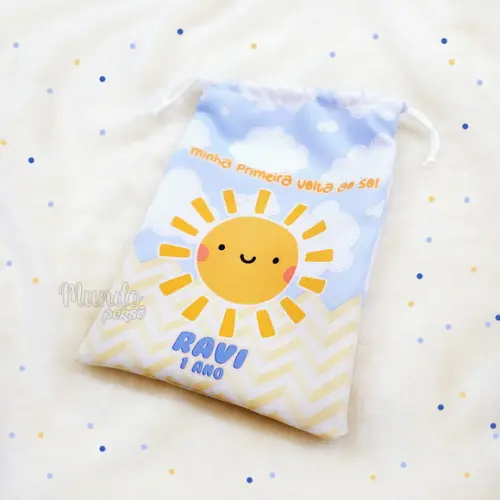 Sacolinha 18cm x 25cm Minha Primeira Volta ao Sol
