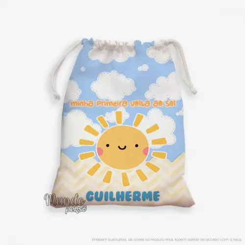 Sacolinha 18cm x 25cm Minha Primeira Volta ao Sol