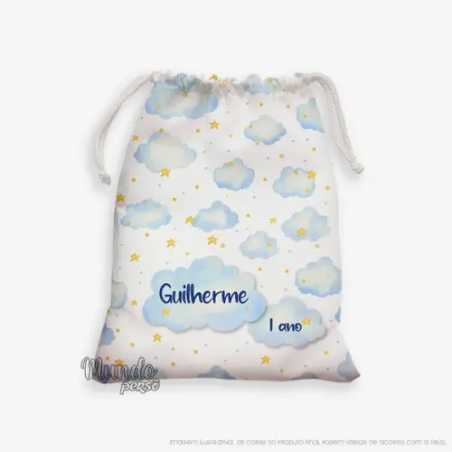 Sacolinha 18cm x 25cm Nuvens