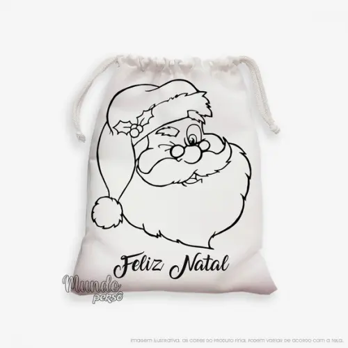 Sacolinha 18cm x 25cm Natal para Colorir