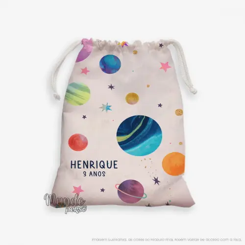 Sacolinha 18cm x 25cm Planetas