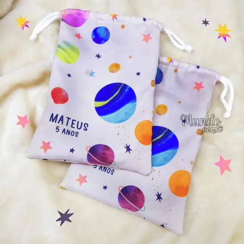 Sacolinha 18cm x 25cm Planetas