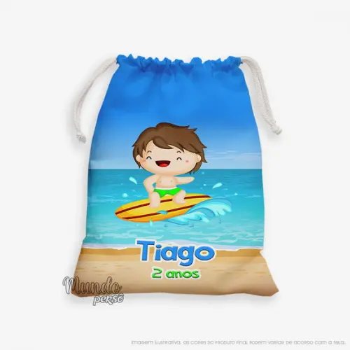 Sacolinha 18cm x 25cm Praia