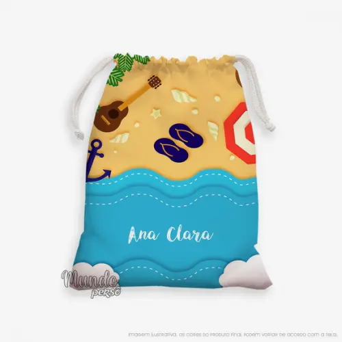 Sacolinha 18cm x 25cm Praia