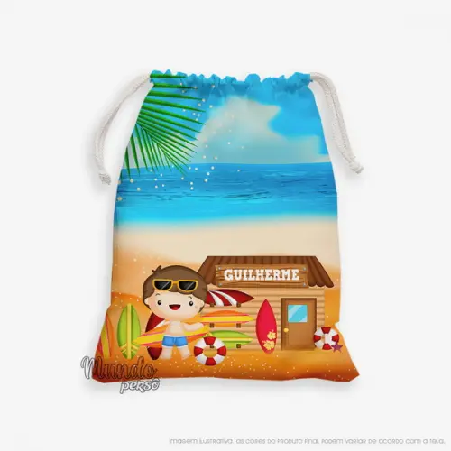 Sacolinha 18cm x 25cm Praia