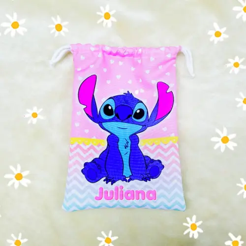 Sacolinha 18cm x 25cm Stitch