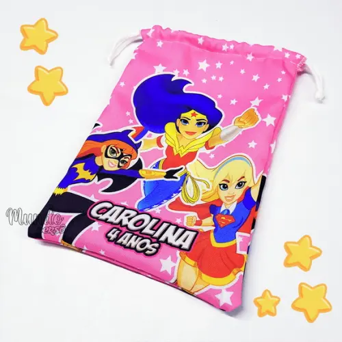 Sacolinha 18cm x 25cm Super Heroínas