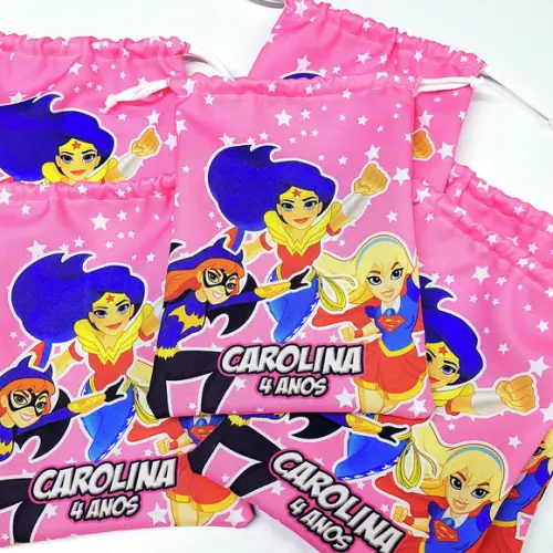 Sacolinha 18cm x 25cm Super Heroínas
