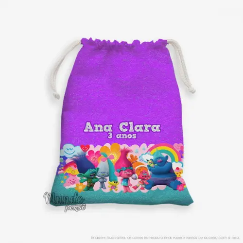 Sacolinha 18cm x 25cm Trolls