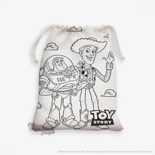 Sacolinha 18cm x 25cm Toy Story para Colorir