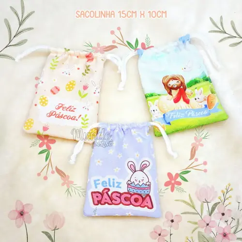 Sacolinha Pequena 15cm x 10cm Páscoa