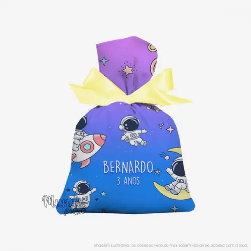 Saquinho Astronauta 15cm x 20cm