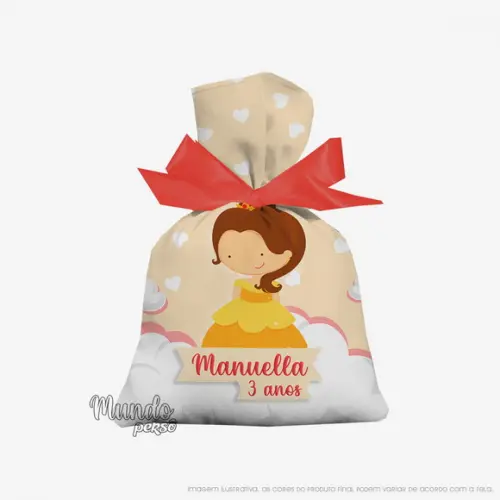 Saquinho Bela e a Fera Cute 15cm x 20cm