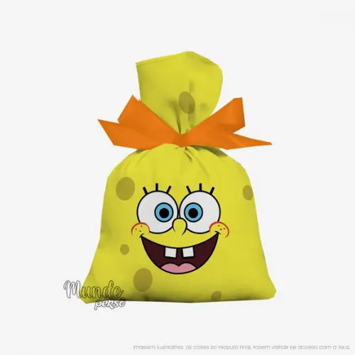 Saquinho Bob Esponja 15cm x 20cm