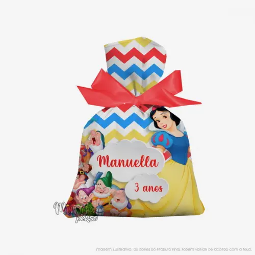 Saquinho Branca de Neve 15cm x 20cm