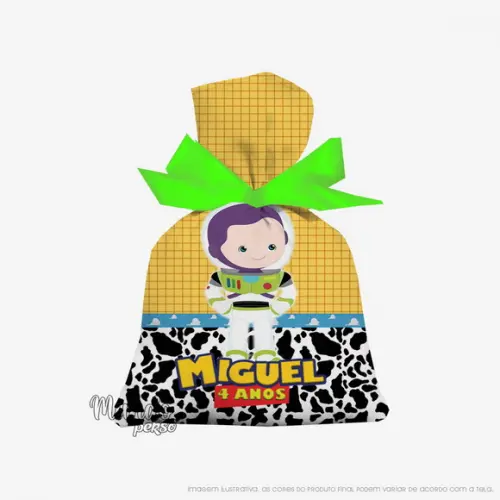 Saquinho Buzz Toy Story Cute 15cm X 20cm
