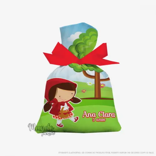Saquinho Chapéuzinho Vermelho 15cm x 20cm