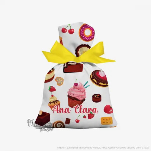 Saquinho Confeitaria - Doces 15cm x 20cm