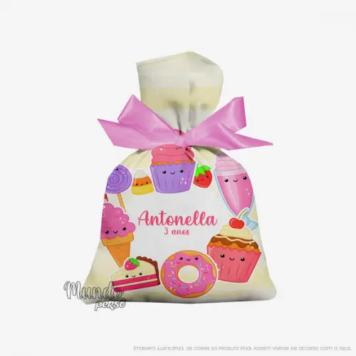 Saquinho Confeitaria - Doces 15cm x 20cm