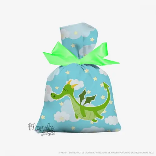 Saquinho Dragão 15cm x 20cm