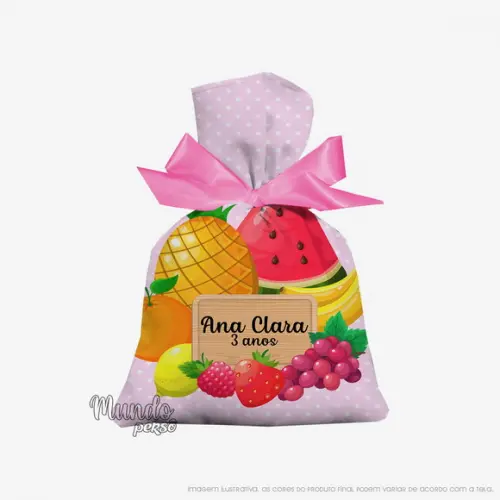 Saquinho Frutas 15cm x 20cm