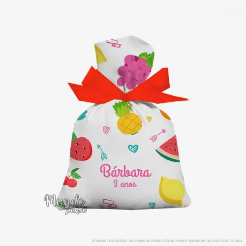 Saquinho Frutas 15cm x 20cm