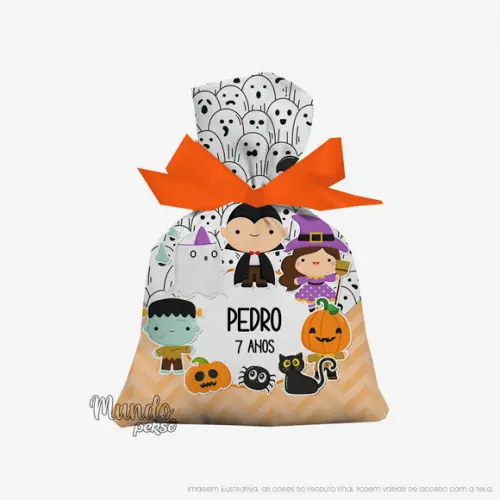 Saquinho Halloween 15cm x 20cm