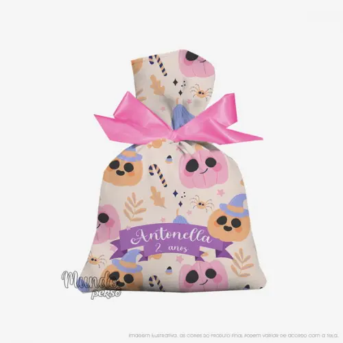 Saquinho Halloween Candy Colors 15cm x 20cm