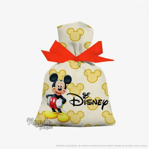 Saquinho Mickey 15cm x 20cm