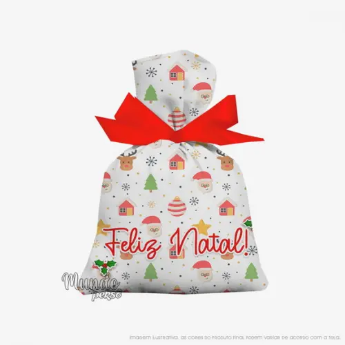 Saquinho Natal 15cm x 20cm