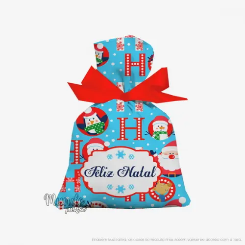 Saquinho Natal 15cm x 20cm