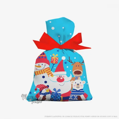 Saquinho Natal 15cm x 20cm