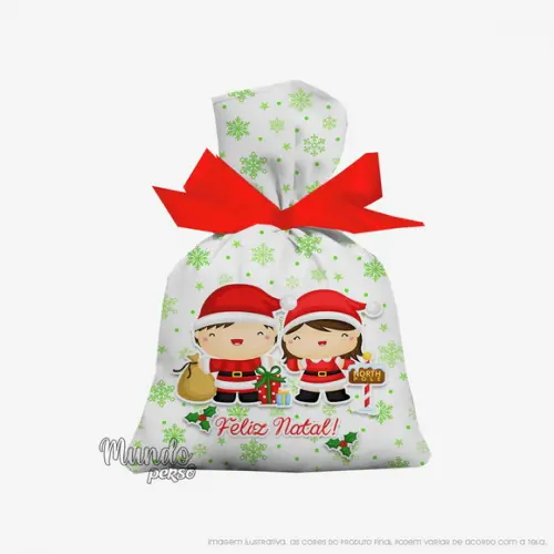 Saquinho Natal 15cm x 20cm