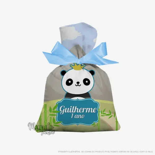 Saquinho Panda 15cm x 20cm