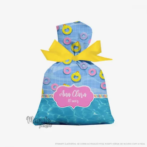 Saquinho Pool Party 15cm x 20cm