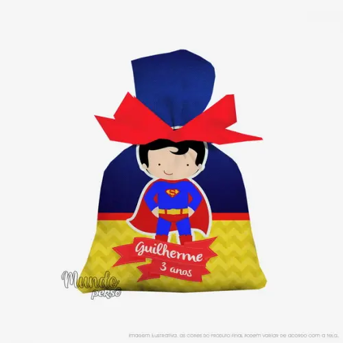 Saquinho Super Man Cute 15cm x 20cm