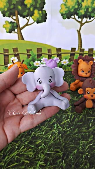 Apliques Bichinhos do Safari em Biscuit
