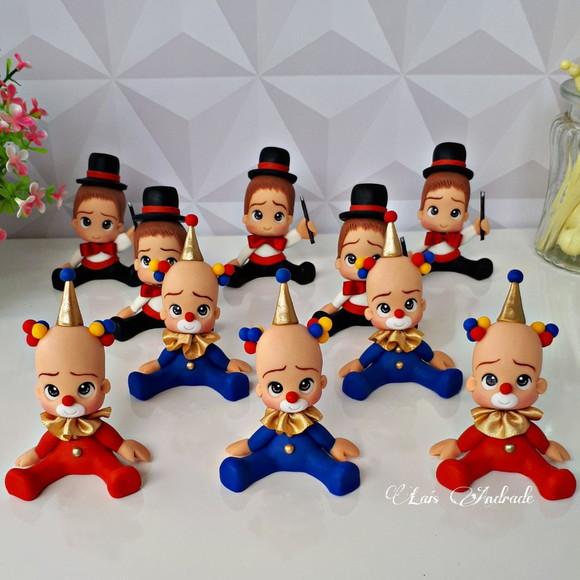 Apliques circo em biscuit | mágicos e palhaços