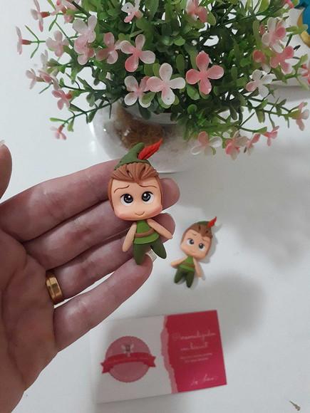 Aplique Peter Pan em biscuit