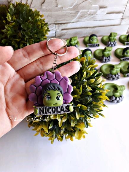Chaveiro Personalizado Hulk biscuit
